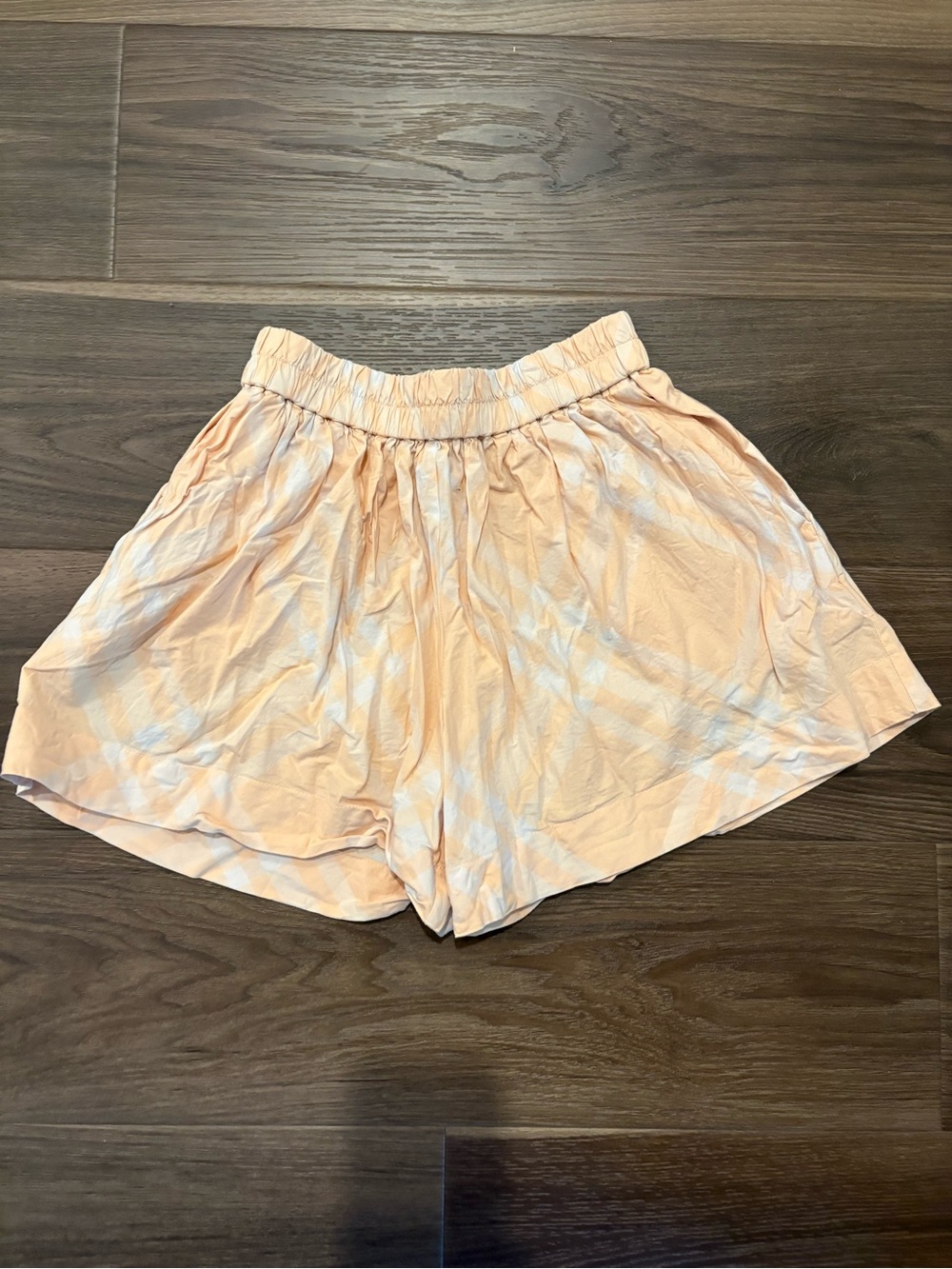 Burberry Peach Elastic-Waist High-Rise Shorts